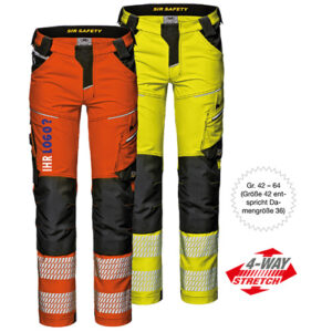 Warnschutz-Cargohose GEMINI Stretch HI-VIS